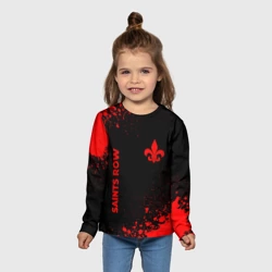 Детский лонгслив 3D Saints Row - red gradient вертикально - фото 2