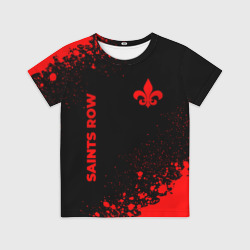 Детская футболка 3D Saints Row - red gradient вертикально