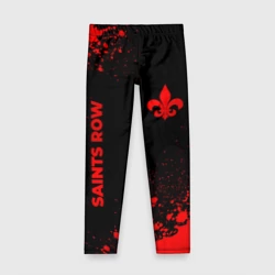 Детские леггинсы 3D Saints Row - red gradient вертикально
