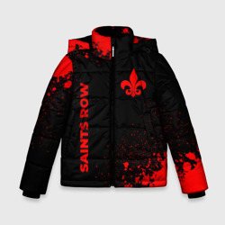 Зимняя куртка для мальчиков 3D Saints Row - red gradient вертикально