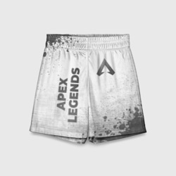 Детские спортивные шорты 3D Apex Legends - white gradient вертикально