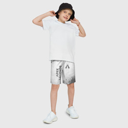 Детские спортивные шорты 3D Apex Legends - white gradient вертикально - фото 2