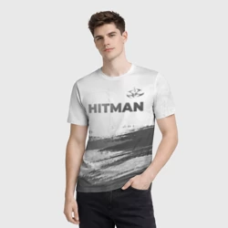 Мужская футболка 3D Hitman - white gradient посередине - фото 2