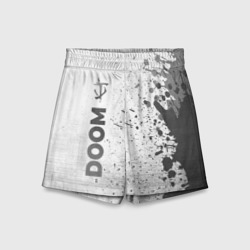 Детские спортивные шорты 3D Doom - white gradient по-вертикали