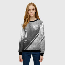 Женский свитшот 3D Radiohead - grey gradient вертикально - фото 2