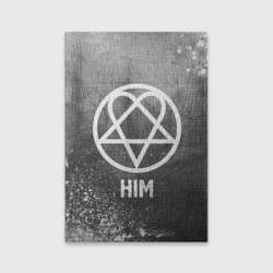 Обложка для паспорта матовая кожа HIM - grey gradient