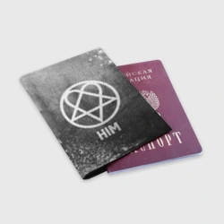 Обложка для паспорта матовая кожа HIM - grey gradient - фото 2