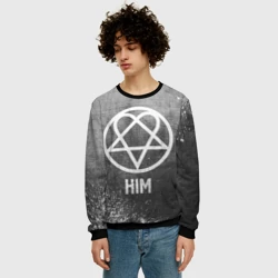 Мужской свитшот 3D HIM - grey gradient - фото 2