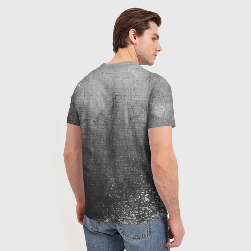 Мужская футболка 3D HIM - grey gradient - фото 4
