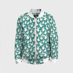 Детский бомбер 3D Злой гусь узор