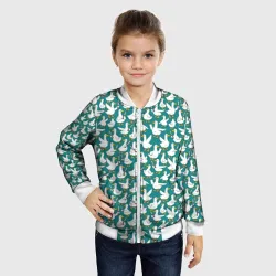 Детский бомбер 3D Злой гусь узор - фото 2