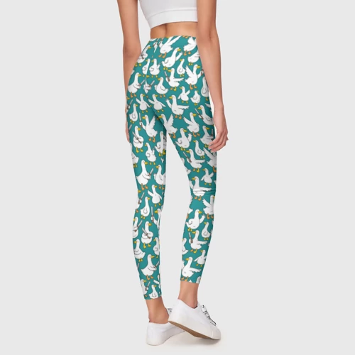 Леггинсы 3D Злой гусь узор - фото 4