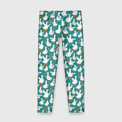 Детские леггинсы 3D Злой гусь узор