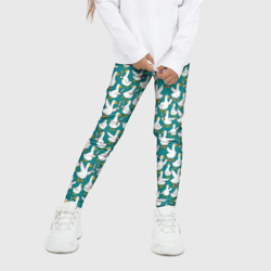 Детские леггинсы 3D Злой гусь узор - фото 2