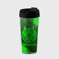 Термокружка-непроливайка Disturbed - green gradient