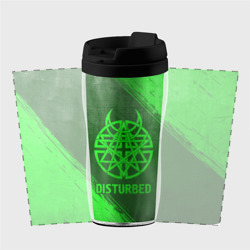 Термокружка-непроливайка Disturbed - green gradient - фото 2