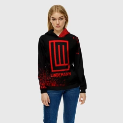Женская толстовка 3D Lindemann - red gradient - фото 2
