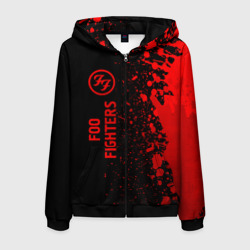 Мужская толстовка 3D на молнии Foo Fighters - red gradient по-вертикали
