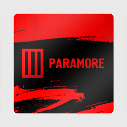 Магнит виниловый Квадрат Paramore - red gradient по-горизонтали