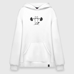 Худи SuperOversize хлопок Кот и штанга