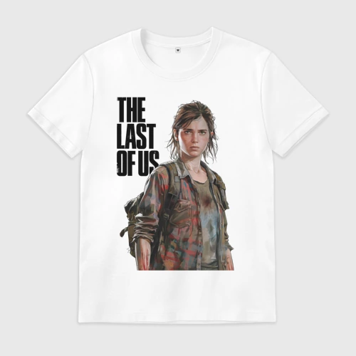 Мужская футболка хлопок с принтом The Last of Us Part II, вид спереди #2