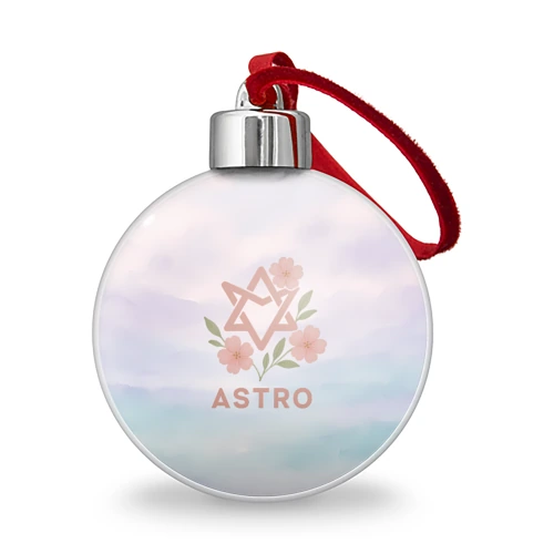 Ёлочный шар Astro логотип с цветочками