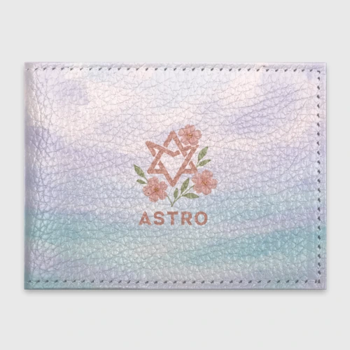 Обложка для студенческого билета Astro логотип с цветочками