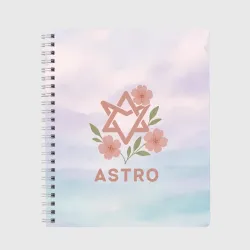 Тетрадь Astro логотип с цветочками