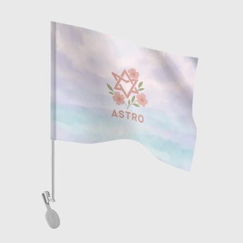 Флаг для автомобиля Astro логотип с цветочками