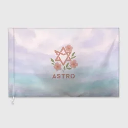 Флаг 3D Astro логотип с цветочками