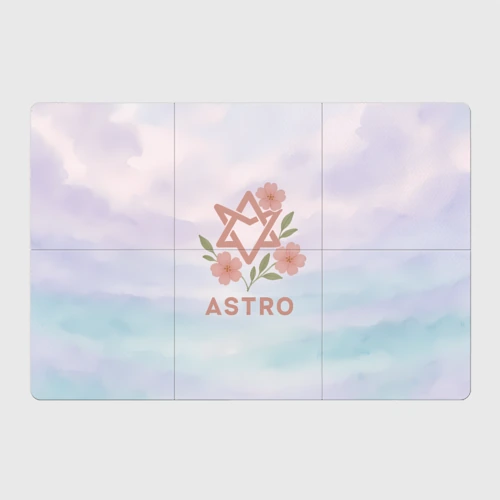 Магнитный плакат 3Х2 Astro логотип с цветочками