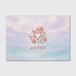 Холст прямоугольный Astro логотип с цветочками - фото 2