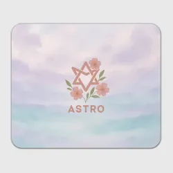 Прямоугольный коврик для мышки Astro логотип с цветочками