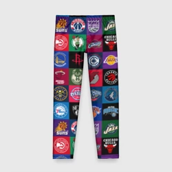 Детские леггинсы 3D Команды НБА разноцветные