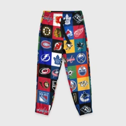 Детские брюки 3D Команды НХЛ разноцветные