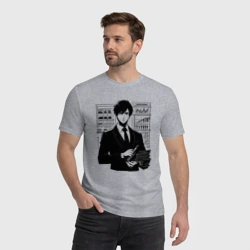 Мужская футболка хлопок Аниме бухгалтер   - фото 2