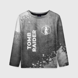Детский лонгслив 3D Tomb Raider - grey gradient вертикально