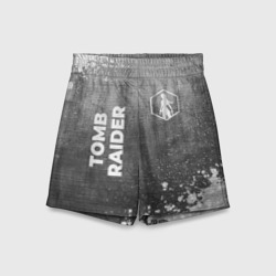 Детские спортивные шорты 3D Tomb Raider - grey gradient вертикально