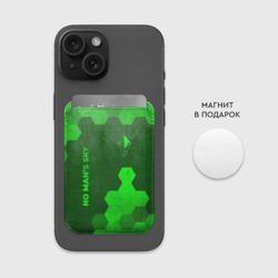 Картхолдер Magsafe магнитный No Man's Sky - green gradient вертикально - фото 2