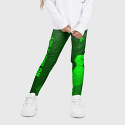 Детские леггинсы 3D No Man's Sky - green gradient вертикально - фото 2