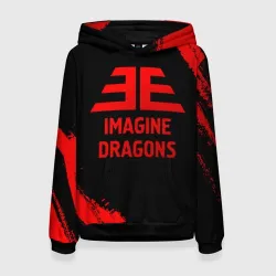 Женская толстовка 3D Imagine Dragons - red gradient