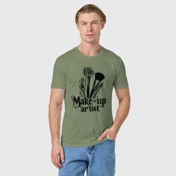 Мужская футболка хлопок Искусство макияжа кистью - фото 2