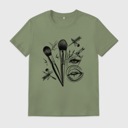 Мужская футболка хлопок Искусство макияжа