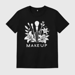 Мужская футболка хлопок Макияж в цветах