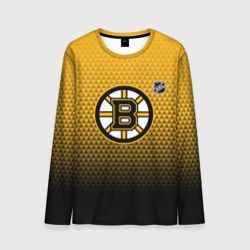 Мужской лонгслив 3D Бостон Брюинз - геометрический градиент