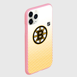 Чехол для iPhone 11 Pro Max матовый Бостон Брюинз - светлый градиент - фото 2