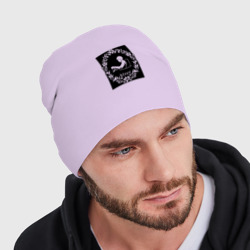 Мужская шапка демисезонная Водитель в цветочном орнаменте - фото 2