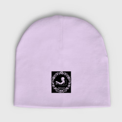 Мужская шапка демисезонная Водитель в цветочном орнаменте