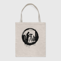 Шоппер BioNature Геодезист с теодолитом на фоне города