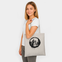 Шоппер BioNature Геодезист с теодолитом на фоне города - фото 2